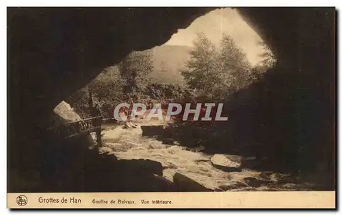 Cartes postales Grottes de Han Gouffre de Belvaux Vue Interieure