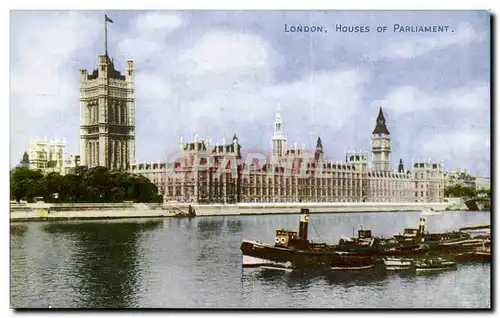 Cartes postales London House of Parliament Bateaux