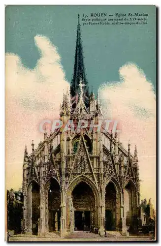 Cartes postales Rouen Eglise St Maclou