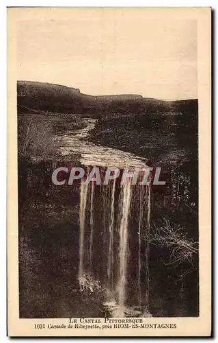 Ansichtskarte AK Le Cantal Pittoresque Cascade de Ribeyrette Pres Riom Es Montagnes