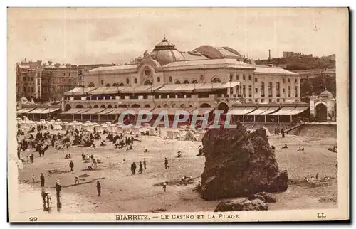 Cartes postales Biarritz Le Casino Et La Plage