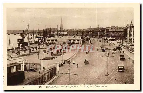 Ansichtskarte AK Bordeaux Les Quais En face les Quinconces