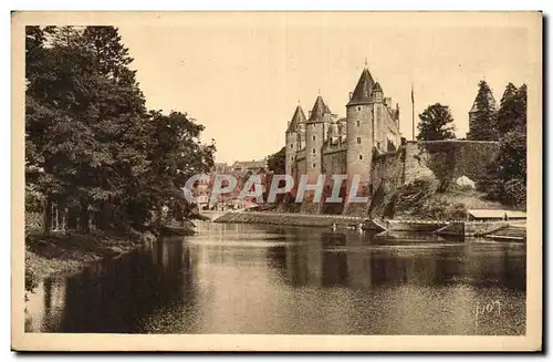 Cartes postales La Douce France Bretagne Josselin Les Bords de l&#39Oust et le Chateau