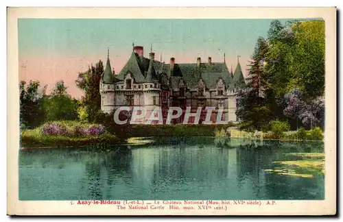 Cartes postales Azay Le Rideau Le Chateau National