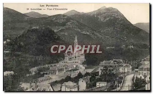 Cartes postales Les Pyrenees Lourdes Vallee D&#39Ensemble