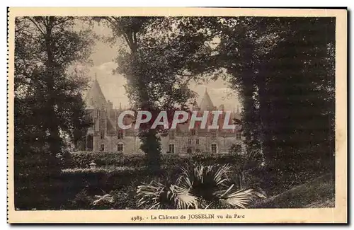 Cartes postales Le Chateau De Josselin Vu Du Parc