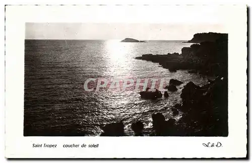 Cartes postales Saint Tropez coucher de solell