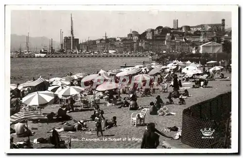 Cartes postales Cannes Le Suquet et la Plage