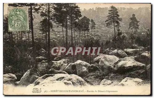 Ansichtskarte AK Foret De Fontainebleau Entree du Desert d&#39Apremont