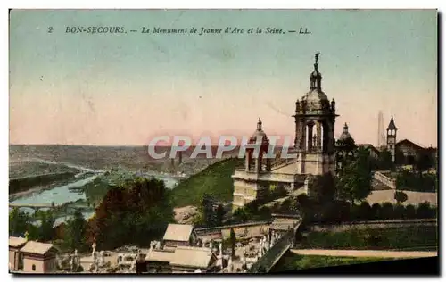 Ansichtskarte AK Bon Secours Le Monument de Jeanne d&#39Arc et la Seine