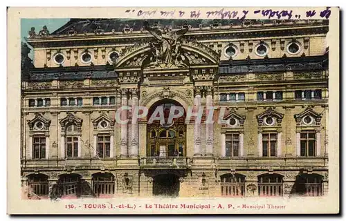 Cartes postales Tours Le Theatre Municipal