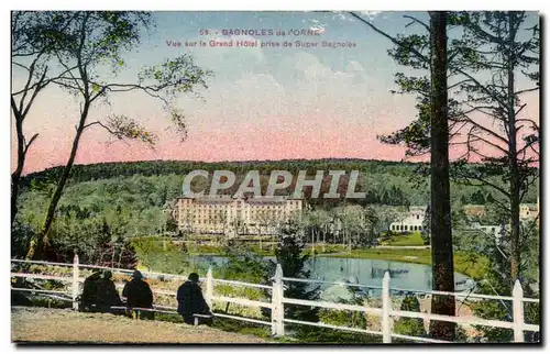 Ansichtskarte AK Bagnoles de l&#39Orne Vue Sur Le Grand Hotel Prise de Super Bagnoles