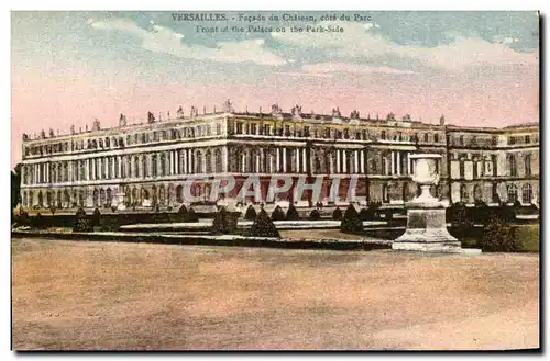 Cartes postales Versailles Facade du Chateau Cote du Parc