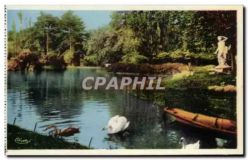 Ansichtskarte AK Montelimar Un Coin du Lac Cygnes