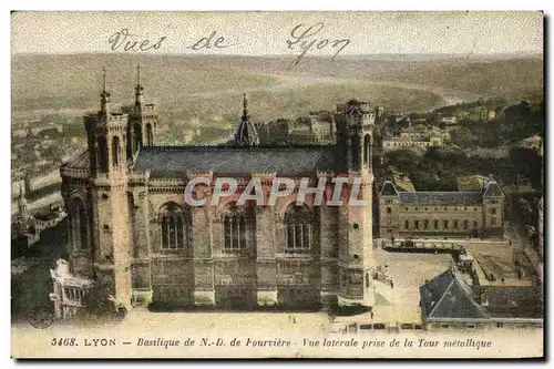 Ansichtskarte AK Lyon Basilique De N D De Fourviere Vue Laterale Prise de la Tour Metallique