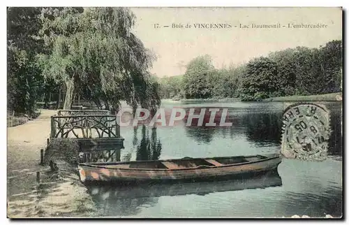 Cartes postales Bois de Vincennes Lac Daumesnil L&#39Embarcadere