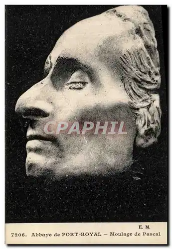 Cartes postales Abbaye de Port Royal Moulage de Pascal