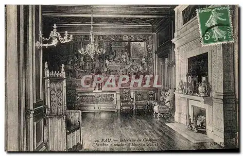 Ansichtskarte AK Pau Interieur du Chateau Chambre a Coucher d&#39Heuri d&#39Albert