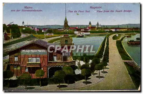 Cartes postales Mainz von der Eisenbahnbruche