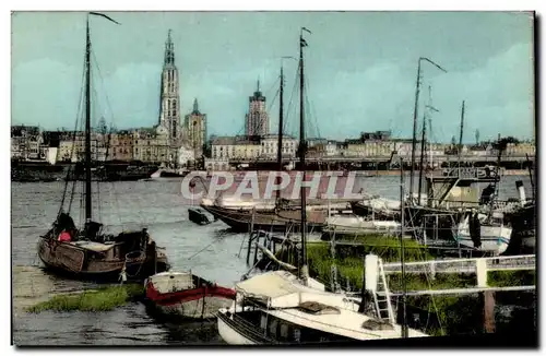 Cartes postales Anvers La Rade Bateau