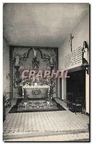 Cartes postales Paray le Monial Interieur de la Chapelle du Carmel