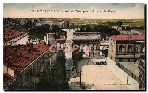 Cartes postales Montpellier Arc De Triomphe Et Plateau Du Peyrou