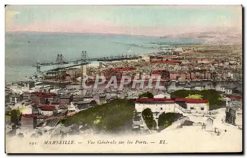 Cartes postales Marseille Vue Generale Sur Les Ports