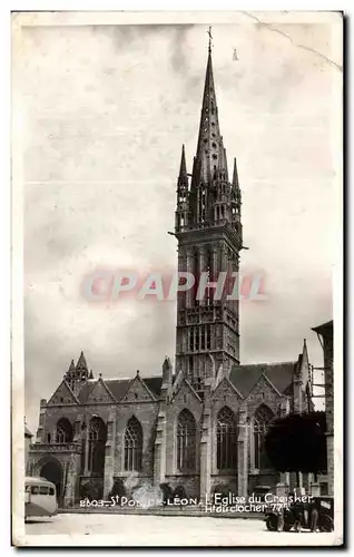 Cartes postales St Pol De Leon L&#39eglise Du Creisker Haut du clocher