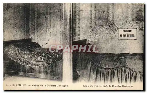 Cartes postales Bazeilles Maison De La Derniere Cartouche Chambre D'Ou Fut Tiree La Derniere Cartouche