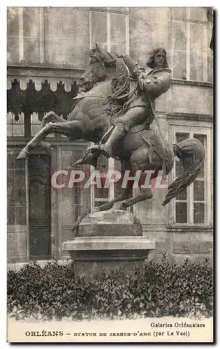 Ansichtskarte AK Orleans Statue De Jeanne D&#39Arc Le Veel cheval