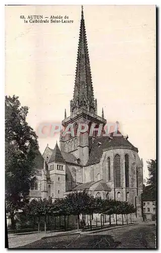 Ansichtskarte AK Autun Abside La Cathedrale Saint Lazare