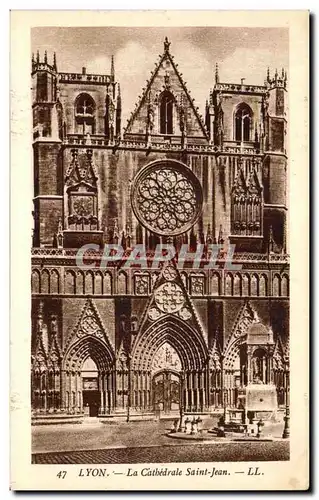 Cartes postales Lyon La Cathedrale Saint Jean