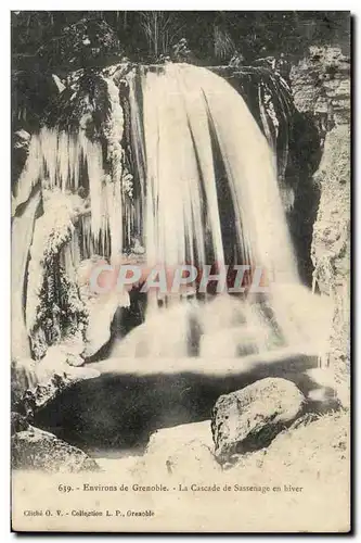 Ansichtskarte AK Environs de Grenoble La Cascade de Sassenage en hiver