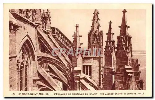 Cartes postales Le Mont Saint Michel L'escalier De Dentelle En Granit
