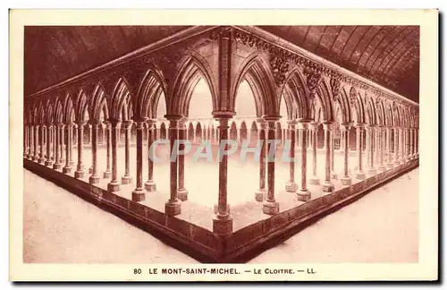 Cartes postales Le Mont Saint Michel le Cloitre