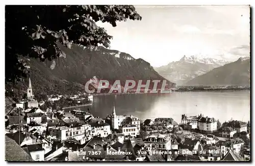 Cartes postales Montreux Vue generale et Dents du Midi Suisse