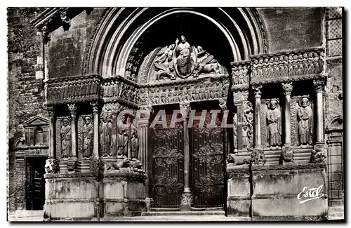 Ansichtskarte AK Arles le Portail de la Cathedrale St Trophime