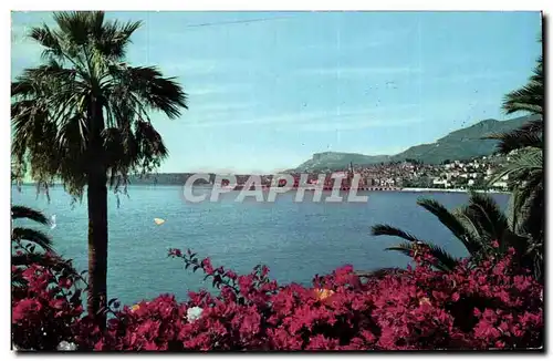 Moderne Karte Menton Vue Generale Prise De Galavan Dans Le Fond Le Cap Martin