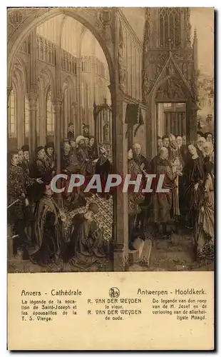 Cartes postales Anvers Cathedrale la legende de la vocation de Saint Joseph et les epousailles de la TS Vierge