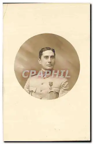 CARTE PHOTO soldat Militaria Medaille