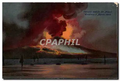 Cartes postales Vesuvio Veduto Du Napoli Eruzione 5 april 1906