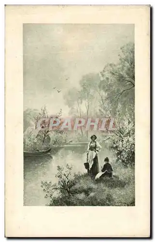 Cartes postales Femmes au bord de l&#39eau