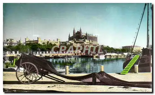 Cartes postales A Mallorca Palma La Catedral la Lonjo desde el Muelle de pescadores