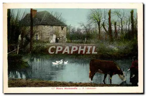 Moderne Karte Notre Normandie A l&#39abreuvoir Vache