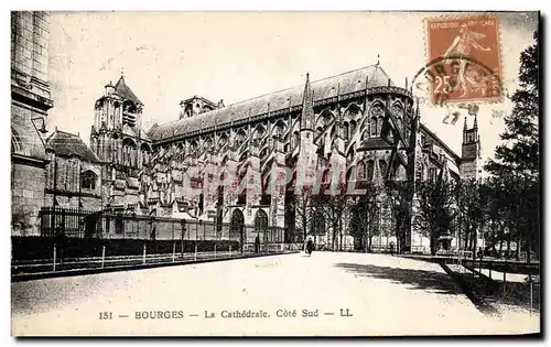 Cartes postales Bourges La Chathedrale Cote Sud