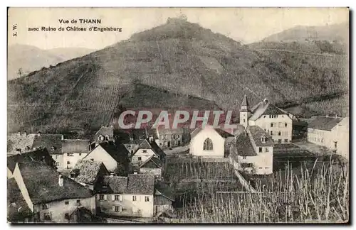 Ansichtskarte AK Vue De thann Avec Ruines du Chateau D&#39Engelsburg