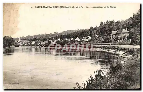 Ansichtskarte AK Saint Jean Les Deux Jumeaux Vue Panoramique Et La Marne