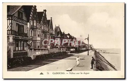 Cartes postales Cabourg Villas Sur La Digue