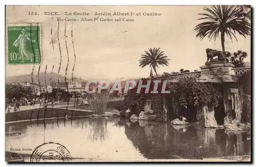 Cartes postales Nice La Grotte Jardin Albert 1er Casino