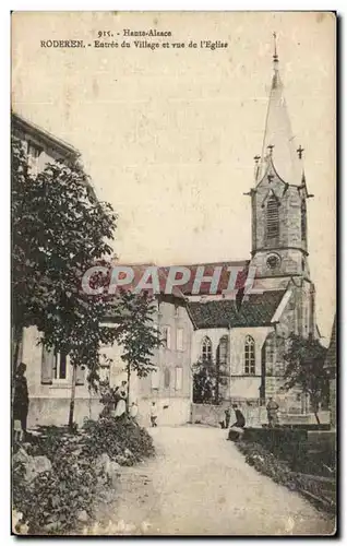 Cartes postales Haute Alsace Roderen Eutree Du Village et Vue De L&#39Eglise